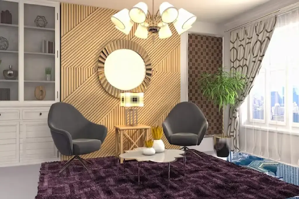 Comfortable premium lounge interior representation